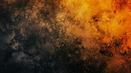 Black brown orange yellow abstract background. Color gradient, ombre. Spots. Fire, burn, burnt...