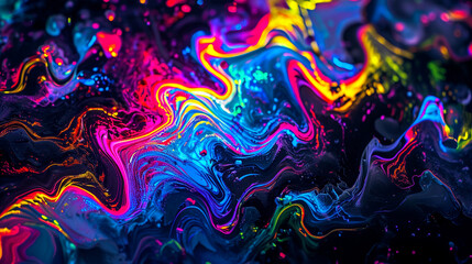 Mesmerizing Maze Of Neon Patterns On A Dark Abstract Image Technology Wallpaper