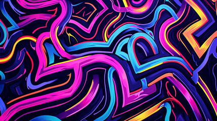 blue neon abstract technology inspired dark wallpaper background