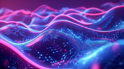 Curves And Waves Of Neon Light Shaping A Futuristic Scene Technology Wallpaper