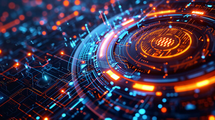 Dark Technology-themed Background With Intricate Neo View Technology Wallpaper