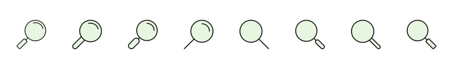 Search icon set. search magnifying glass icon