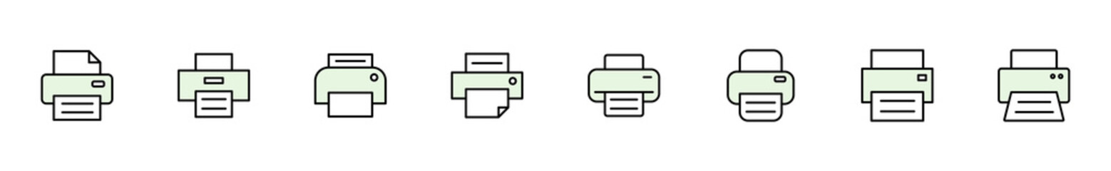 Print icon set. printer icon vector.