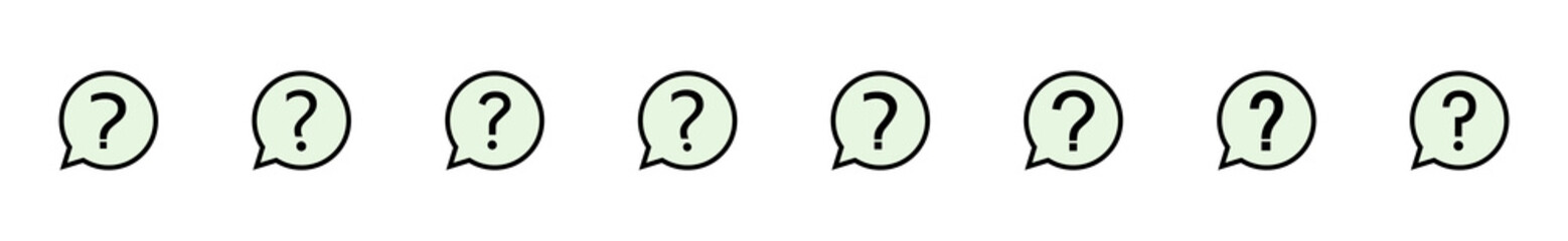 Question icon set. question mark icon vector.