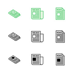 Newspaper icon set. news paper vector sign