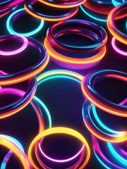 Abstract neon lights futuristic technology background. - 705325648