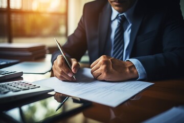 Businessman signing contract