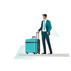 Businessman with luggage