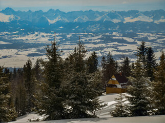 
mountains in winter, Tatra Mountains, Polish mountains, trekking