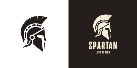 logo illustration of greek spartan warrior