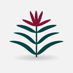 simple flower icon and symbol in flat style for banners postcards web designs fabrics packaging vector illustration	