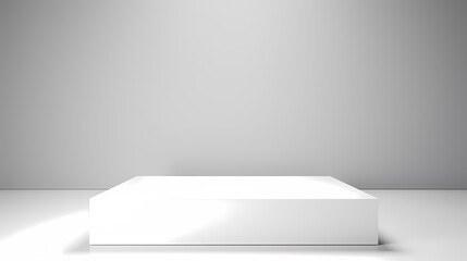 Simple product booth, podium, stage, product commercial photography background, cosmetics booth, 3D rendering