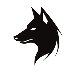 fox head logo vector on white background