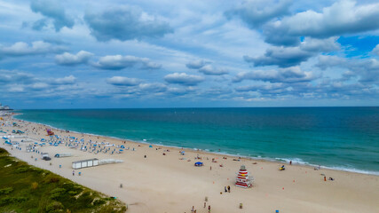 Fototapeta na wymiar Drone view of Miami Beach Florida USA 