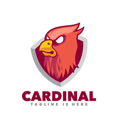 Cardinal shield emblem symbol logo design