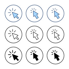 Click icon vector. pointer arrow sign and symbol. cursor icon