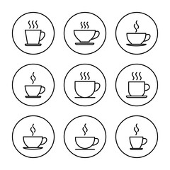 coffee cup icon vector. cup a coffee sign and symbol