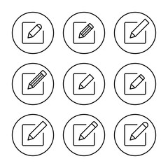 Edit icon vector. edit document sign and symbol. edit text icon. pencil. sign up