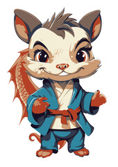 Vector cute cartoon baby china dragon