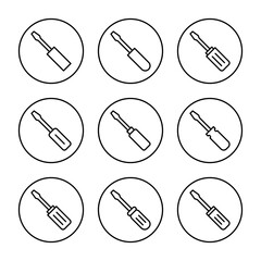 Screwdriver icon vector.tools sign and symbol