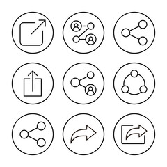 Share icon vector. Sharing sign and symbol