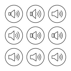 Speaker icon vector. volume sign and symbol. loudspeaker icon. sound symbol