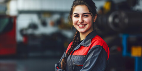 Young Latina mechanic