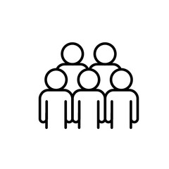 User group outline icons, minimalist vector illustration ,simple transparent graphic element .Isolated on white background