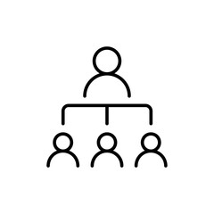 Fototapeta premium Team structure outline icons, minimalist vector illustration ,simple transparent graphic element .Isolated on white background