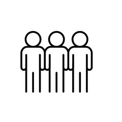 User group outline icons, minimalist vector illustration ,simple transparent graphic element .Isolated on white background