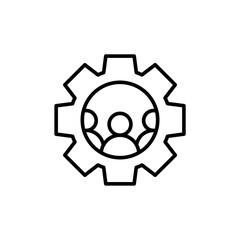 Team management outline icons, minimalist vector illustration ,simple transparent graphic element .Isolated on white background