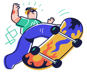 Fototapeta premium player on a skateboard