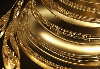 Music Golden Arcs Background stock videoBackgrounds Stage Performance Space Gold Metal Gold Colored Awards