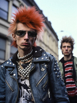 AI-Generated Portrait of 1970s Punk Youth