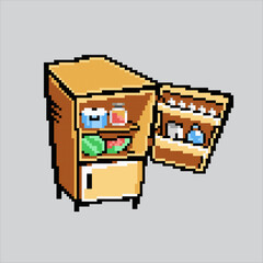 Pixel art illustration Refrigerator. Pixelated Fridge. Refrigerator Fridge
pixelated for the pixel art game and icon for website and video game. old school retro.