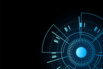 Sci fi futuristic user interface, HUD, Technology abstract background , Vector illustration.	
