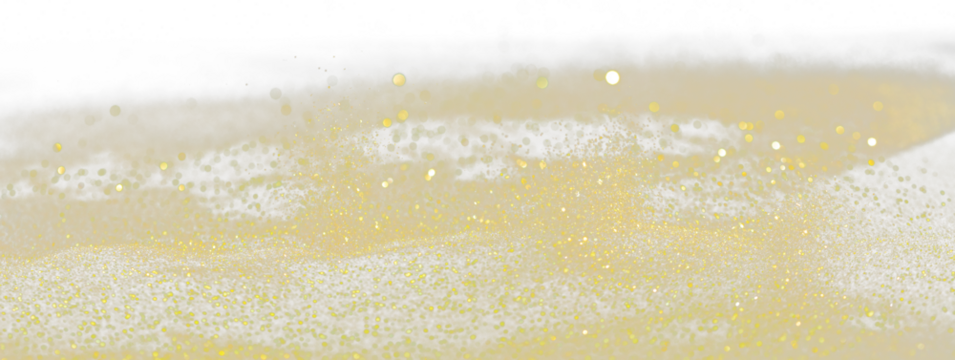 Explosion metallic gold glitter sparkle. Golden Glitter powder spark blink celebrate, blur foil explode in air, fly throw gold glitters particle. Black background isolated, selective focus Blur bokeh