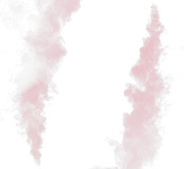 Red Dense Fluffy Puffs of White Smoke and Fog on black Background, Abstract Smoke Clouds, Movement Blurred out of focus. Smoking blows from machine dry ice fly fluttering in Air, effect texture