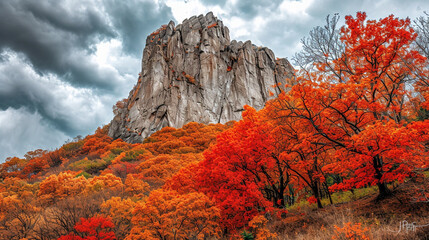 autumn landscape in the mountains