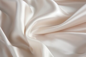 Obraz premium Close up of rippling cream silk fabric