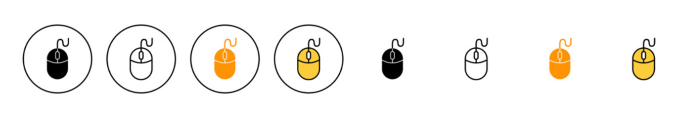 Mouse icon set vector. click sign and symbol. pointer icon vector.