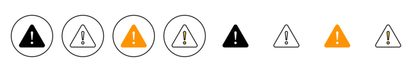 Exclamation danger sign vector. attention sign and symbol. Hazard warning