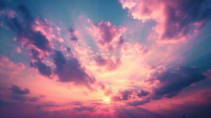 sunset sky with clouds