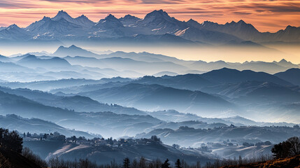 sunrise over the mountains