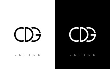 illustration vector graphic of simple, modern, flat, creative, geometric, letter mark, word mark for initial letter CDG logo design - obrazy, fototapety, plakaty