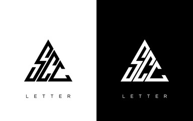 letter scc logo design template