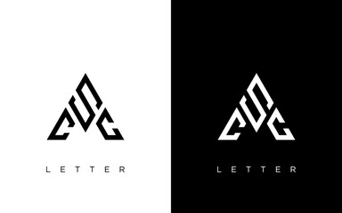 letter scc logo design template