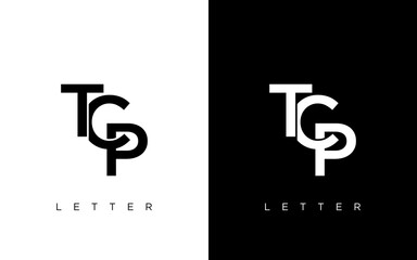Letter TCP Logo Design, Minimal Letter T C P Logo Design Using Letters T C and P template