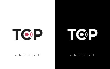 Letter TCP Logo Design, Minimal Letter T C P Logo Design Using Letters T C and P template - obrazy, fototapety, plakaty