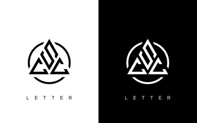 letter scc logo design template